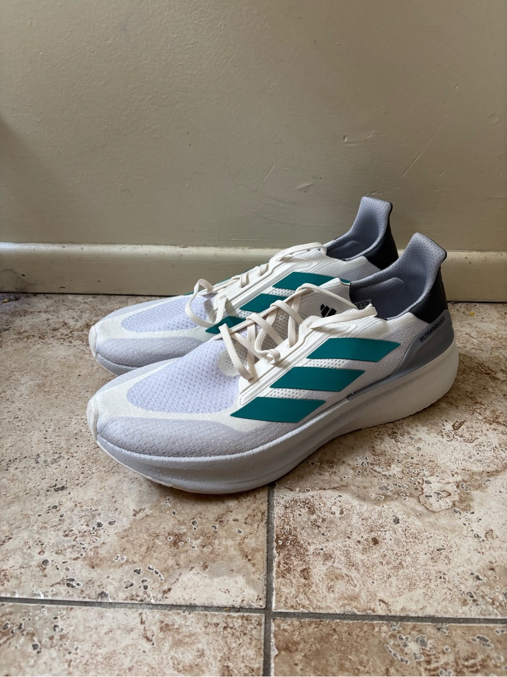adidas Ultraboost 5X White Teal Dash Grey Mens Running Shoes J13244 Size 14